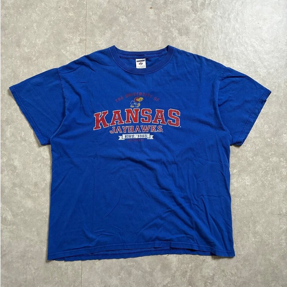 2000s Vintage Kansas Jayhawks Blue T-Shirt -XL
